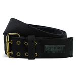 Damn Near Kilt 'Em Classic Wide Woven Kilt Belt, Black Woven Cotton, 44 - 49 IN