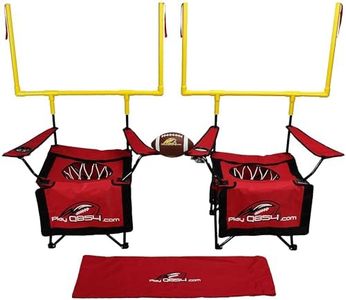 QB54 - The Ultimate Football Yard Game Set, Outdoor Football Toss for Tailgating, Backyard, Beach, Park, Tournaments, Sports Training, Score Touchdowns, Kick Field Goals (Red Game Set)