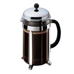 Bodum 51oz Chambord French Press Coffee Maker, High-Heat Borosilicate Glass, Polished Stainless Steel – Made in Portugal