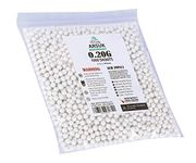 ARSUK Airsoft BB Pellets 6mm BBS Bio Bag 0.20g Content 1000 Bullets White