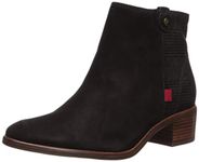 Marc Joseph New York Women's Leather Made in Brazil Lenox Bootie Ankle Boot, Black Nubuck/Plaid, 3.5 UK