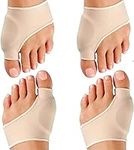 EWRGGR Bunion Corrector and Bunion Relief Sleeve with Gel Relief Pads, 2 Pair Orthopedic Bunion Corrector Brace Protector Bootie Toe Separator for Men Women Hallux Valgus at Day (2 pair bunion pads)