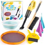 Sundaymot Kids Cleaning Set with Working Vacuum Cleaner, 8PCS Toddler Cleaning Set, Pretend Play Cleaning Toys Set for Toddlers, Kids Hoover Toys for Girls Boys