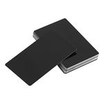 50Pcs Metal Blank Business Cards Smooth Men's Card Impressive Blanks Mark Engraved Visiting Name DIY Gift (Black)