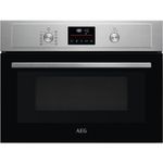 AEG 8000 Series Combi Microwave and Oven, KMX365060M, 43L, Fast Heat-Up, Convection & Microwave, Stainless Steel, Anti-fingerprint, Grill, LED Display, Defrost, Pizza Setting, Child Lock