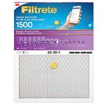 Filtrete 20x25x1 Smart Furnace Filter, MPR 1500 MERV 12, 1-Inch Allergen, Bacteria and Virus Air Filters for ACs and Furnaces, 1 Filter