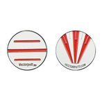 Vectorputt tm - USGA Approved Golf Ball Marker - Double Sided Golf Ball Marker with hat Clip (30mm)