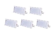 Saish Solutions 12 Volts 25 Watts DC LED Flood Light Directly Run on Any 12 Volts Battery Supply or Any 12 Volts Solar Panel via Solar Charge Controller (Pack of 5)