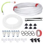 BHAGIRATH-White Drip Irrigation Pipe Kit for Plants | Complete Drip Watering System for Home Garden, Balcony, and FarmingIrrigation Garden Watering Drip Kit (20 Plants)