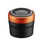 HEITIGN Car Ashtrays with Lid and LED Light, Portable Ashtray for Car Mini Car Trash Can Waterproof for Outdoor Travel Car Home Use (Orange)