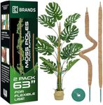 K-Brands 2 Pack Moss Pole - 63'' Bendable Monstera Plant Support - Moss Poles for Climbing Plants Monstera - Plant Pole Plant Sticks Support - Plant Stakes kit for Indoor Plants