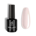Beetles Gel Nail Polish Transparent Builder Nail Gel 5 in 1 Cover Nude Translucent Builder and Strengthener Gel Jelly Gel 15ML Hard Gel Extension Nail Gel, No Need Slip Solution