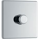 BG Electrical Screwless Flatplate Single Intelligent Dimmer Light Switch