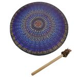 Shaman drum, 25cm x 25cm x 4cm Handmade Frame Drum Vegan Shaman, Vintage Shaman Sound Tool For Spiritual Music, Reflection And Meditation