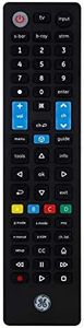 GE Samsung Replacement Remote, Universal Remote Control Compatible for Roku, Apple TV, Smart TV, Soundbar, Streaming Player, Blu Ray, DVD, DVR, 4 Device, Black, 44235