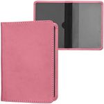 kwmobile Registration and Insurance Holder - Car Document Holder for Vehicle Documents and Cards - PU Leather - Pink