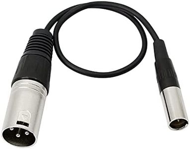 MEIRIYFA Mini XLR Male to XLR Male Microphone Cable,Mini XLR 3pin Male to 3pin XLR Card Nong Male Audio Cable for BMPCC 4K Camera Video Assist 4K Sharp 8K(1FT/0.3M)(XLR Male)