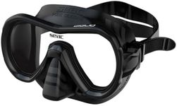 Seac Giglio, Snorkelling and Scuba Diving Mask for Adults and Younger Divers, Regular, Black