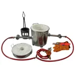 LSMIITTH 8KG Metal Melting Furnace Dual Forge Burner Furnace with Crucibles, Foundry Casting Home Kiln for Metal Gold Silver Copper Brass