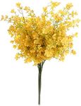 Grand Verde 29” Yellow Plastic Flowers Artificial Bouquet Faux Greenery Long Stems for Tall Vase, DIY Crafts Home Decoration, Bulk 5pcs