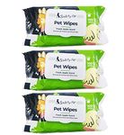 Smarty Pet Soft Pet Wet Wipes for Dogs, Puppies & Pets with Fresh - Apple Scent 6"x 8" (Pack of 3)