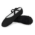 TXJ Sports Ballet Shoes for Women Girls, Women's Ballet Slipper Dance Shoes Canvas Ballet Shoes Yoga Shoes Black