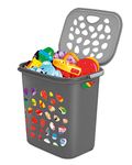 Milton Hamper Laundry/Toy Organizer Basket, 35 litres, Grey