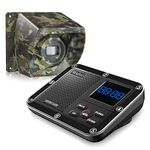 1800 Ft Wireless Outside Driveway Alarm Outdoor Motion Sensor & Detector Driveway Alert System, Rechargeable Battery/Weatherproof/Mute Mode/Clock and Alarm Functional (1&1-Camouflage)