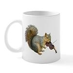 CafePress Squirrel Violin Mug 11 oz