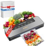 ENEM Vacuum Sealer Machine for Packing, Sealing Machine for Food Packets, 65kpa Automatic Packet Sealer Machine, with 1 Year Warranty from Enem, With 10 Vacuum Pouches