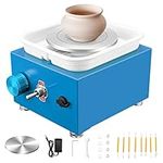 Pottery Wheels, Potuem Mini Pottery Wheel 2000RPM Adjustable Speed Electric Pottery Wheel with 10/6.5cm Plates and Shaping Tool, Ceramic Pottery Making Tools Pottery kit for Kids and Adults (Blue)