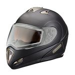 Polaris Snowmobile Modular 1.0 Adult Helmet with Dual-Pane Shield, Black Matte - L