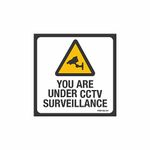 Clickforsign Weather Resistant Long Lasting UV Protected you are under CCTV surveillance Sign Stickers (5.5 x 5.5 inch)- Pack of 4