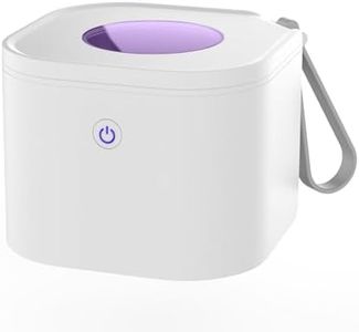 Zyntieu Portable Pacifier Sanitizer, UV Light Sanitizer Box, 99.99% Cleaned in 3 Minutes, 90 Disinfection Cycles, USB Rechargeable, Baby Pacifier Sanitizer On The Go (Square White)