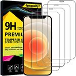 4youquality [4-Pack Screen Protector for iPhone 12 & iPhone 12 Pro (6.1-Inch), Tempered Glass Film, [LifetimeSupport][Anti-Scratch][Anti-Shatter]