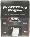 100 BCW 3-Pocket Currency Size Binder Pages by BCW