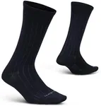 Feetures Mens Everyday Ultra Light Crew Sock (X-Large, Navy)