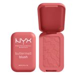 NYX Professional Makeup Buttermelt Powder Blush, Up To 12H Wear, Seamless Blending, Fade and Transfer Resistant, With Shea and Mango Butter, Vegan Formula, Shade: Feeling Butta