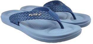 FLITE Women's Daily Use Slippers || Flip flop for Girls || Ladies Slipper (Blue, 6)