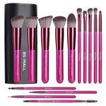 BS-MALL Makeup Brushes 14 pcs Makeup Tools Kit Premium Synthetic Powder Foundation Contour Concealers Lip Brushes with Makeup Sponge & Eyeshadow Applicator Kit