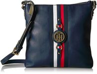 Tommy Hilfiger Women's Jaden Plus Crossbody Cross Body Handbag, Navy Polyvinyl Chloride, One Size