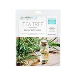 MIRABELLE COSMETICS KOREA Tea Tree Facial Serum Sheet Mask (Pack Of 1), 25Ml