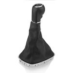 AYNEFY Corsa D Gear Knob Cap Vauxhall Adam Gear Knob Gear Shift Knob Car Knob Lever Stick Gaiter Boot Cover Gearstick Kit and Black Leather Speed Replacement Opel Corsa D 009140093 19276456