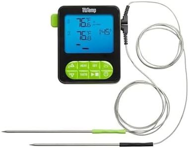Taylor TruTemp Dual Probe Wired Programmable Meat and Food Thermometer, Digital for Cooking, Monitor Two Dishes with Two Probes for Baking, Grilling, and Roasting, User-Friendly, Backlit, Green