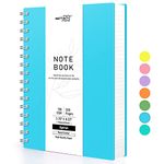 RETTACY A5 Notebook, Notepad, Wirebound Spiral Notebooks 300 sheets/150 Pages for Writing,100gsm College-Ruled Paper, PVC Hardcover, for Women Men Work Office School,14.5 x 21cm - Blue