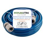MYPURECORE Blue 12mm 1/2" Cold Water Hose Pipe – Premium Food Grade Drinking Water Hose with Connectors – Flexible PVC Tubing for Caravan, Motorhome, Campervan, Boat & Garden – Non-Toxic & Safe (50m)