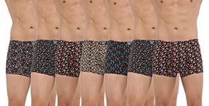 Dollar Bigboss Cotton Men's Assorted Pack of 7 Printed Trunk (8905474830820_Mbtr-09-Crazymini-Po7-Xl