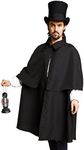 Victorian Dickens Style Sherlock Holmes Cloak (Standard) Black