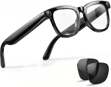 2026 Smart AI Glasses Men/Women | 8MP 2K POV Camera, Voice Recorder | AI Assistant, Meeting Transcriber, Translation | Open-Ear Bluetooth | Blue Light, +Extra UV Lenses | Business Gift iOS Android