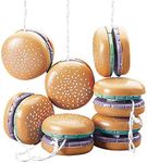 Hamburger Yo Yo Toys (Set of 12) Birthday and Burger Party Favors and Giveaways